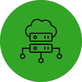 Database Monotone Sketch Style Design vector