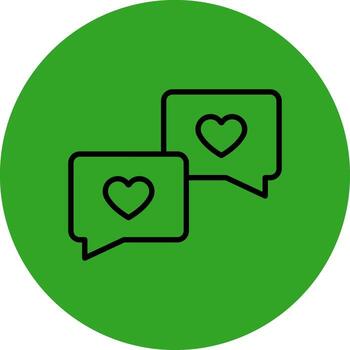 amor mensaje moderno color establecido símbolo vector