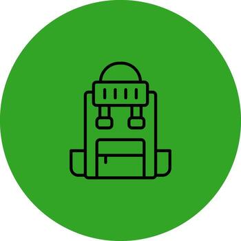 Backpack Sharp Edge Style Visual vector