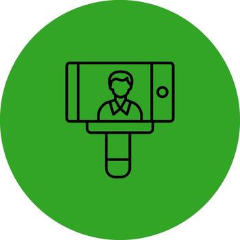 Vlogger Modern Interface Style Badge vector