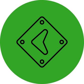 Left Chevron Arrow Sharp Linear Edge Mark vector