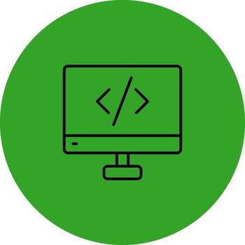 Programmer Modern Interface Style Badge vector