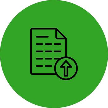 File Upload Bold Outline Design Badge vector