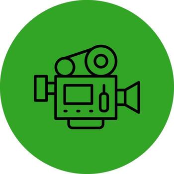 Movie Camera Coded User Interface Symbol vector