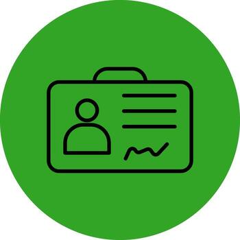 License To Work Outlined Frame Graphic Object vector