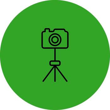 trípode interfaz contorno línea gráfico vector