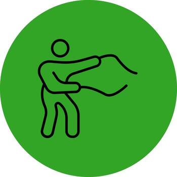 Battle Rope Flat User Interface Form vector