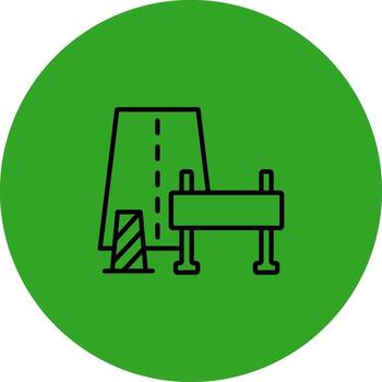 Roadworks Sharp Linear Edge Mark vector