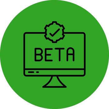 Beta Elegant Abstract Shape Symbol vector