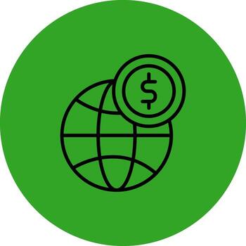 Global Currency Minimal Design Style Badge vector