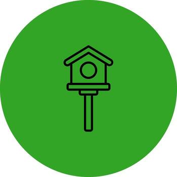 Bird Feeder Three Dimensional Rendered Symbol vector