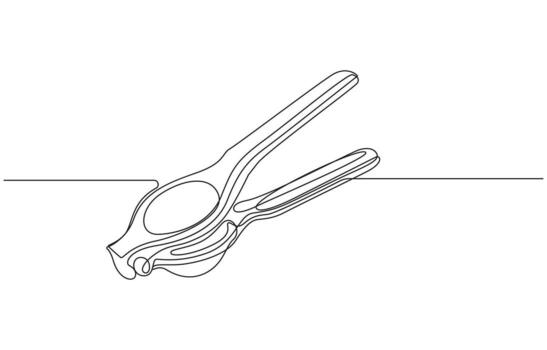 Lime squeezer in continuous line drawing vector