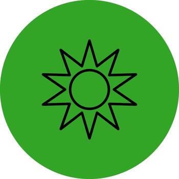 Sun Pixel Grid Based Artwork vector