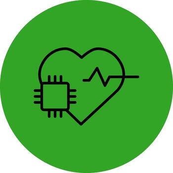 Artificial Heart Gradient Themed Symbol vector