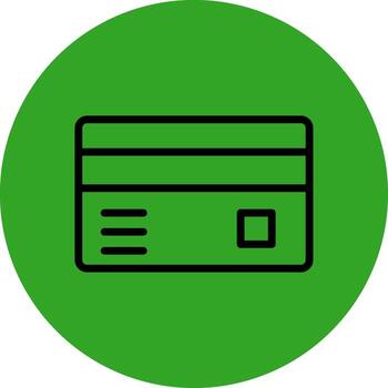 Credit Card Custom Line Based Element vector