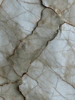 único patrones en agrietado blanco Roca con gris y marrón las venas en natural ligero foto