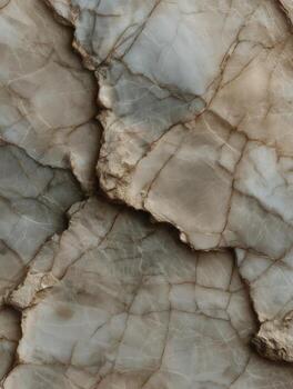 único patrones en agrietado blanco Roca con gris y marrón las venas en natural ligero. foto