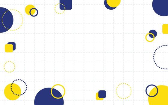 Modern Abstract Geometric Grid Background with Blue and Yellow Shapes for Presentation and Social Media. Illustration 10 eps. vector