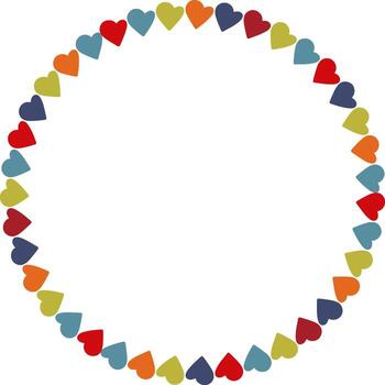 Hand drawn linear heart empty frame. Cute hand drawn template. Frame with empty space vector