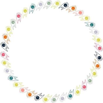 Meteorite and comet frame. Shooting stars template isolated on white background. Falling stars vector