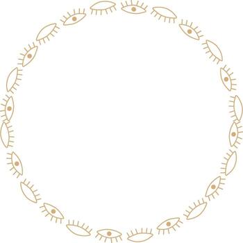 Simple eyes frame. celestial prediction eye template for your text. Eye of Providence vector