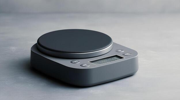 Modern digital kitchen scale with sleek design and clear display for precise measurements photo