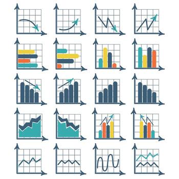 un conjunto de diagramas y gráficos infografia con color esquemas y gráficos datos análisis y infografía cartas vector
