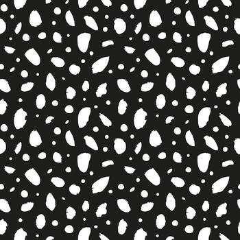 resumen blanco puntos mano dibujado sin costura modelo. vistoso garabatear Escribiendo circulo punteado antecedentes vector