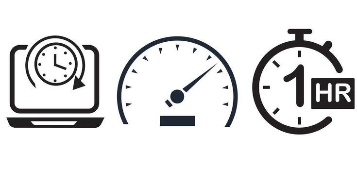 Timer Speed and Clock Icon vector