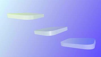 abstrakt 3d återges flytande plattformar på en lutning bakgrund för digital design begrepp video