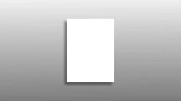 vuoto bianca rettangolo su pendenza grigio fondale per modello o design presentazione video