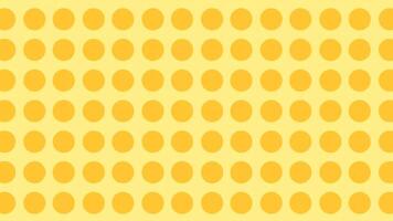 Vibrant yellow polka dot pattern, a cheerful and seamless geometric background ideal for dynamic motion graphics, engaging digital content, and modern design projects video