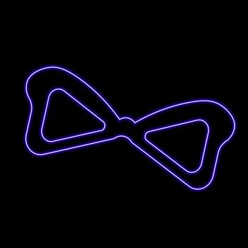 Masquerade anonymous mask in neon effect vector