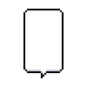 Pixel speech bubble. Pixel text box. Retro game chat frames. Message cloud. Bit dialog frame. Interface talk balloon. illustration isolated vector
