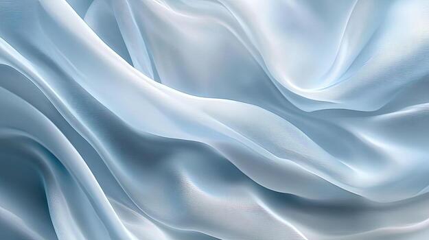 Abstract soft light blue fabric curves and flows smoothly creating a dreamy effect photo