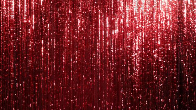 Sparkling red sequins cascade beautifully, creating a dazzling texture with a rich, luminous appearance photo