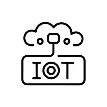 Internet of Things Cloud Icon Representing Future Technology and Wireless Communication Network vector