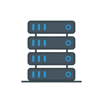 servidor estante ilustración para datos almacenamiento red computadora y información tecnología soluciones vector