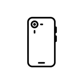 Smartphone Icon Line Style Minimalist Design for App Development and Web Design Interface vector