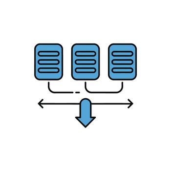 base de datos apoyo replicación y datos distribución red sistema para nube informática vector