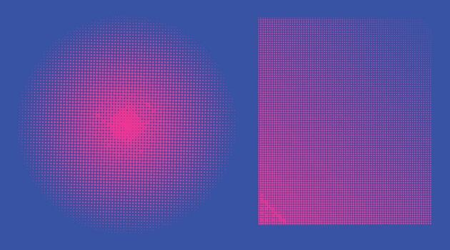 abstract halftone pattern with blue and pink color halftone background, halftone gradient wallpaper set, doted wave, halftone design vector