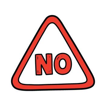 Red no sign with triangle border vector