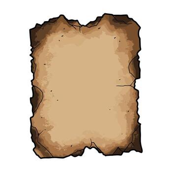 Antique scroll with weathered edges vector