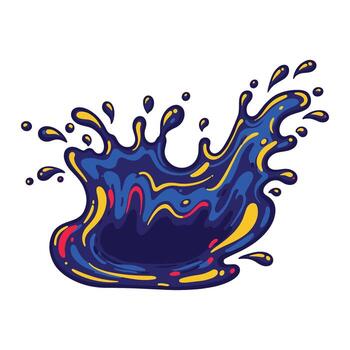 vistoso resumen pintar chapoteo con dinámica diseño elementos vector