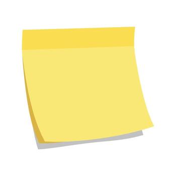 Blank sticky notes stack with yellow pages vector