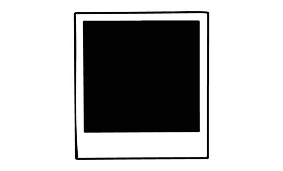 Blank instant photo frame for creative customization and design projects vector