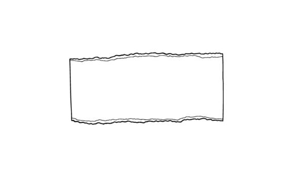 Rectangular torn paper with rough edges vector