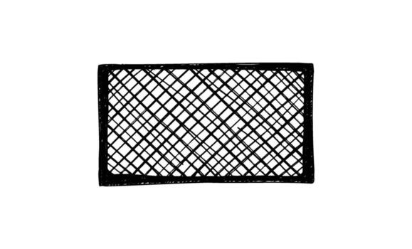 dibujado a mano enrejado modelo con negro diagonal rayado líneas vector