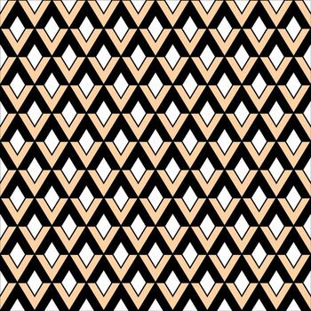 Seamless Pattern black and bege chevron pattern vector