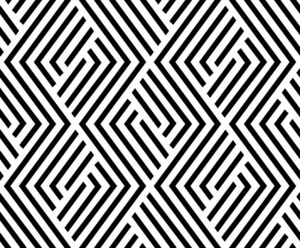 Seamless Pattern black and white lines geometric pattern vector